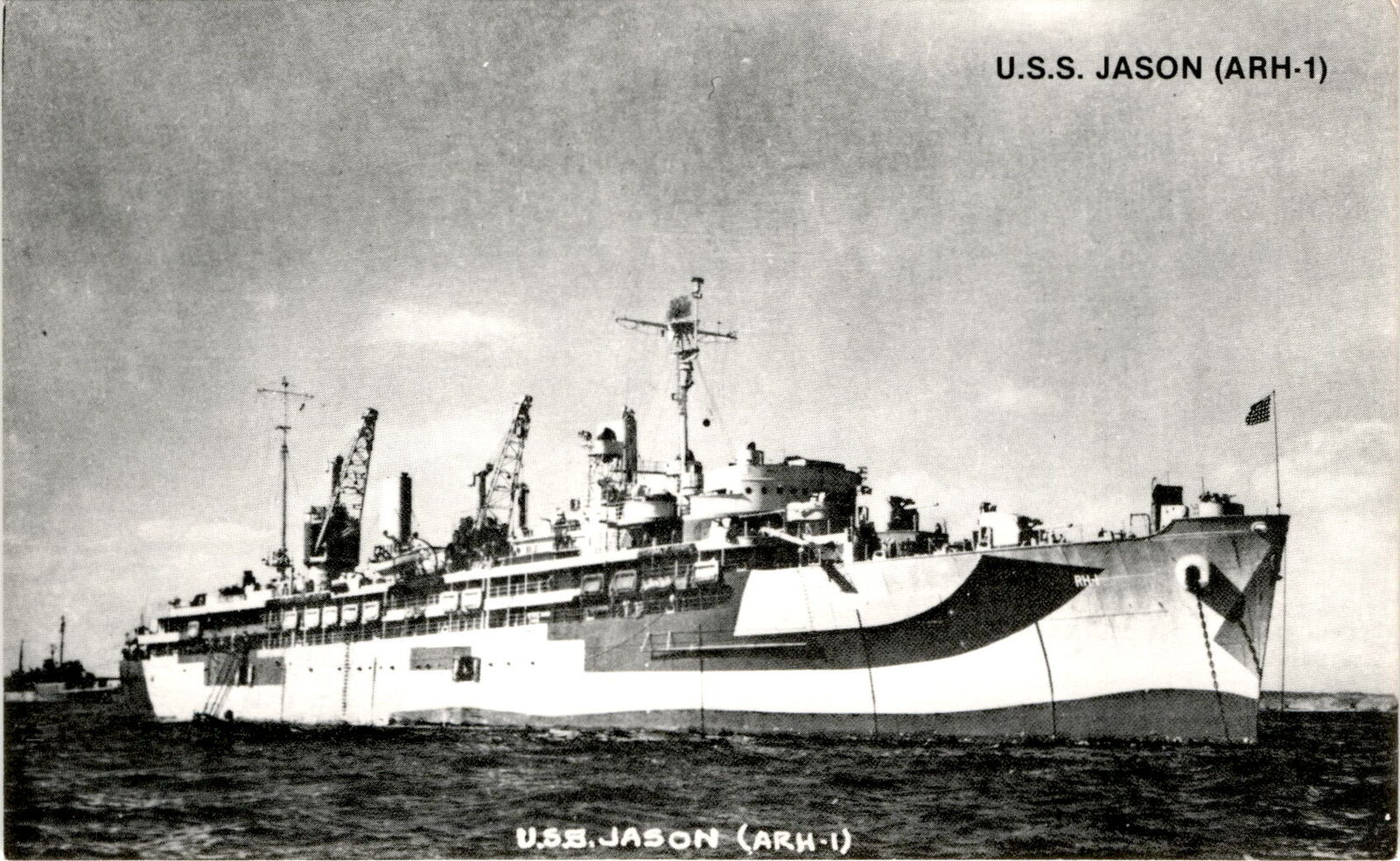 USS Jason (ARH-1), United States Navy, Chanticleer-class, submarine Postcard