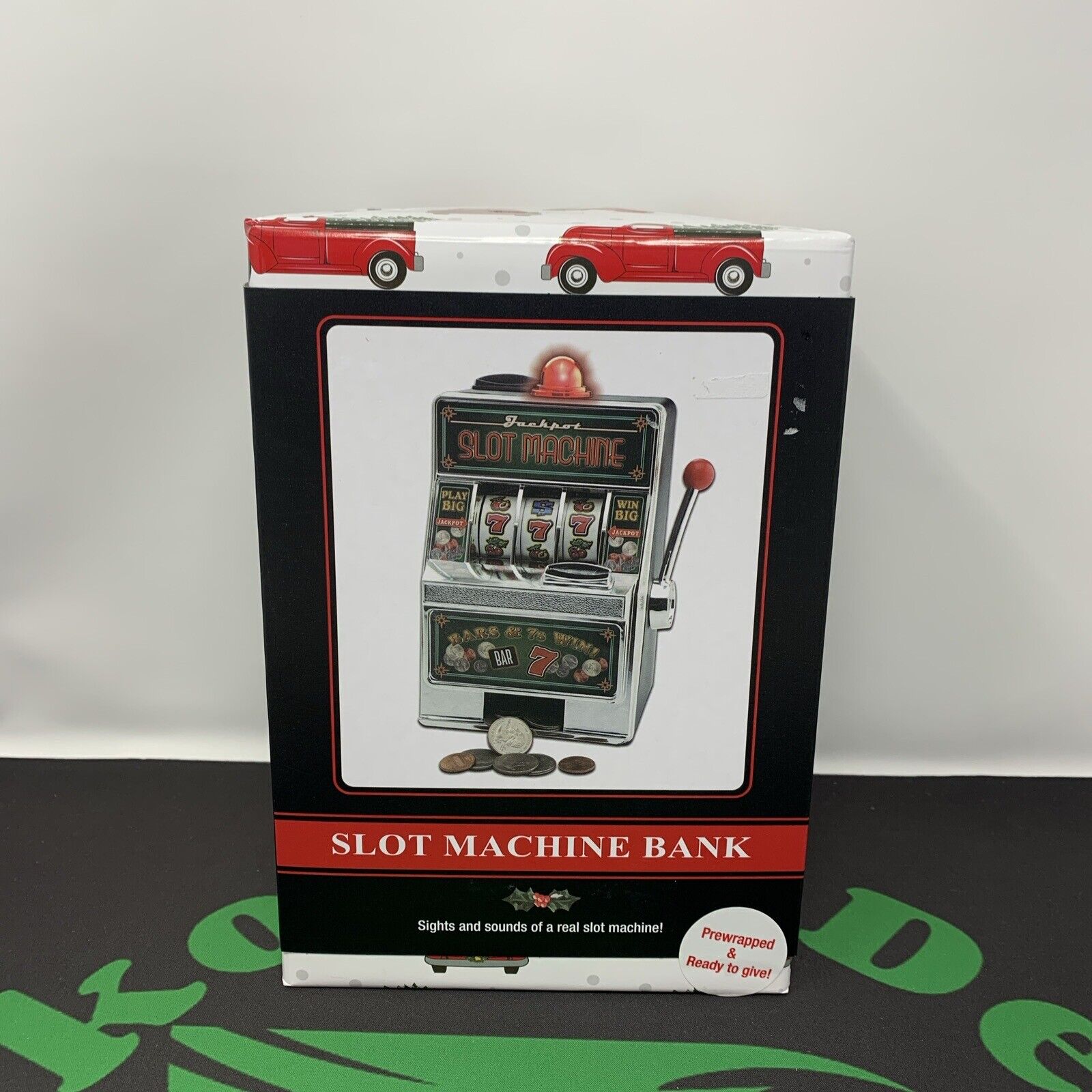 Mini Slot Machine Coin Piggy Bank Just For Fun  Jackpot  Play Win Save