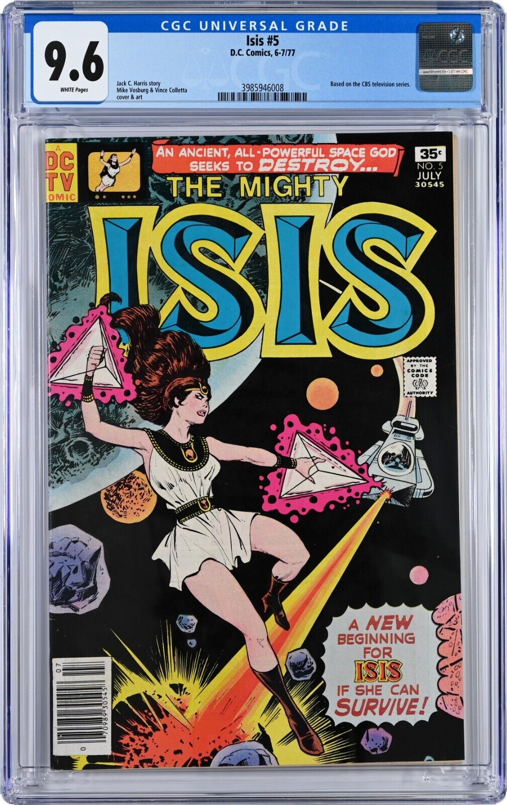 Isis #5 CGC 9.6 (Jul 1977, DC) Mike Vosburg & Vince Colletta Art, A DC TV Comic