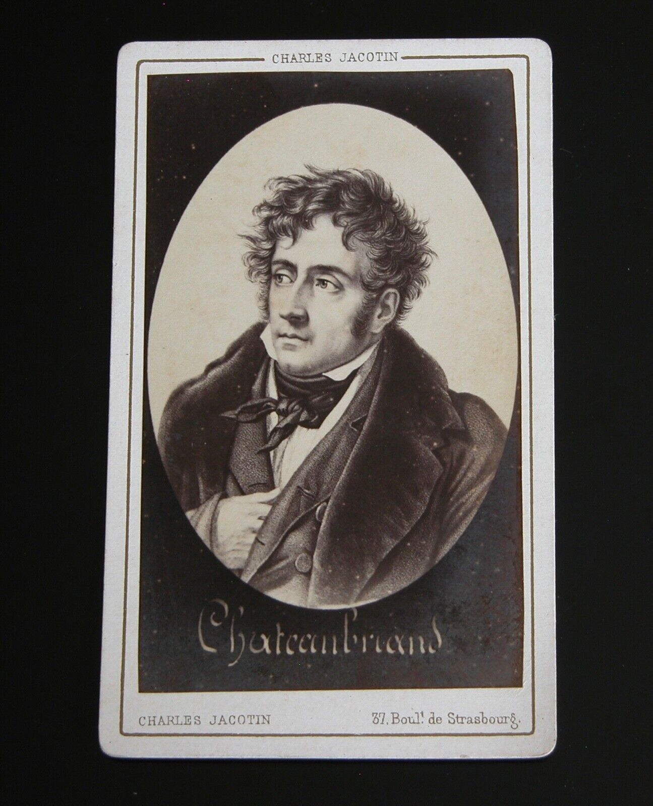Vtg Francois-Rene De Chateaubriand CDV Portrait Albumen Photo Print Paris 1878