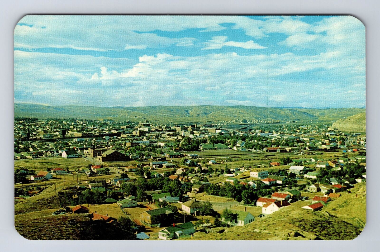 Rock Springs WY-Wyoming, Panorama Scenic View, Vintage Souvenir Postcard