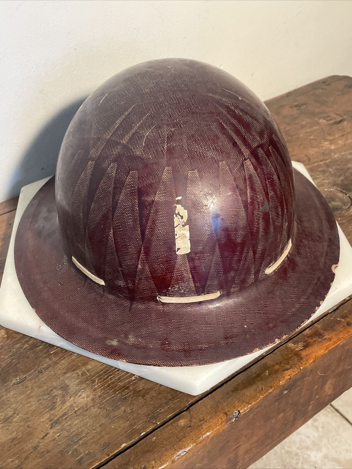 Nice Rare 1930s Willson Products Inc Safety Helmet- Faded Name With Painted #1