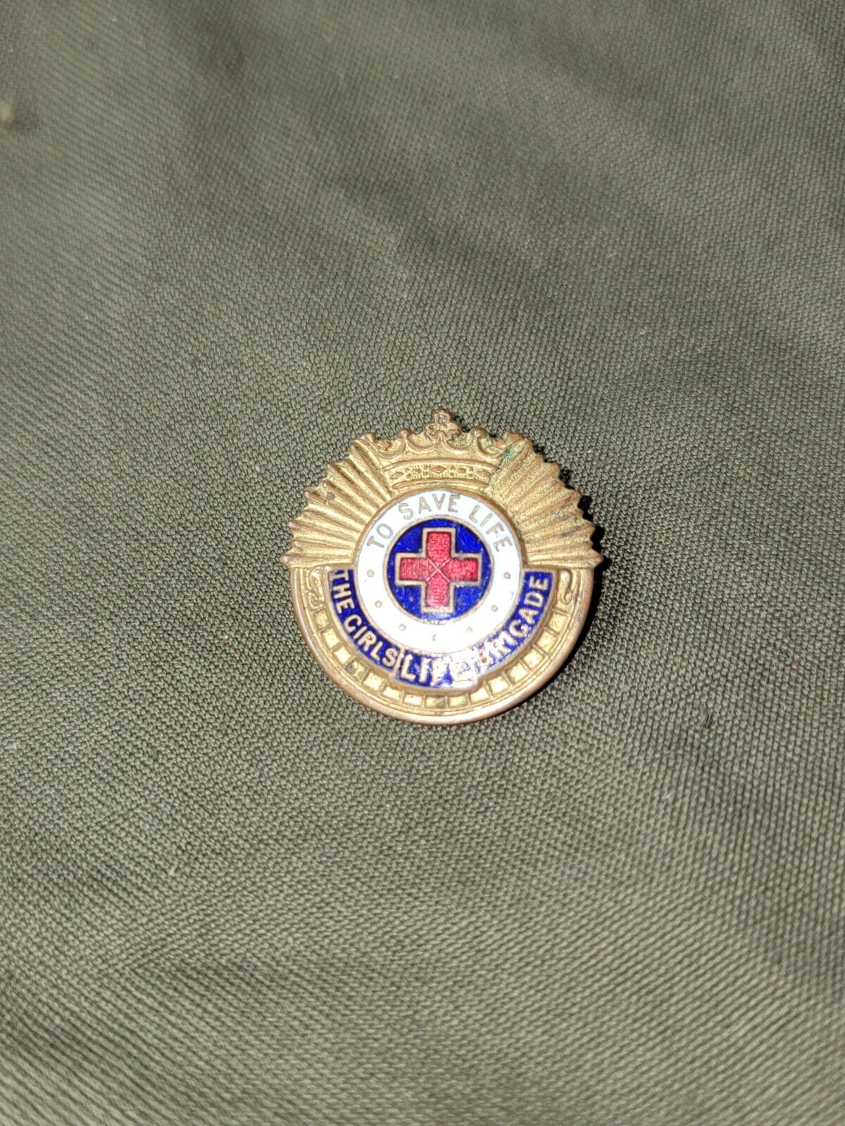 WWII American Red Cross The Girls Life Brigade Pin