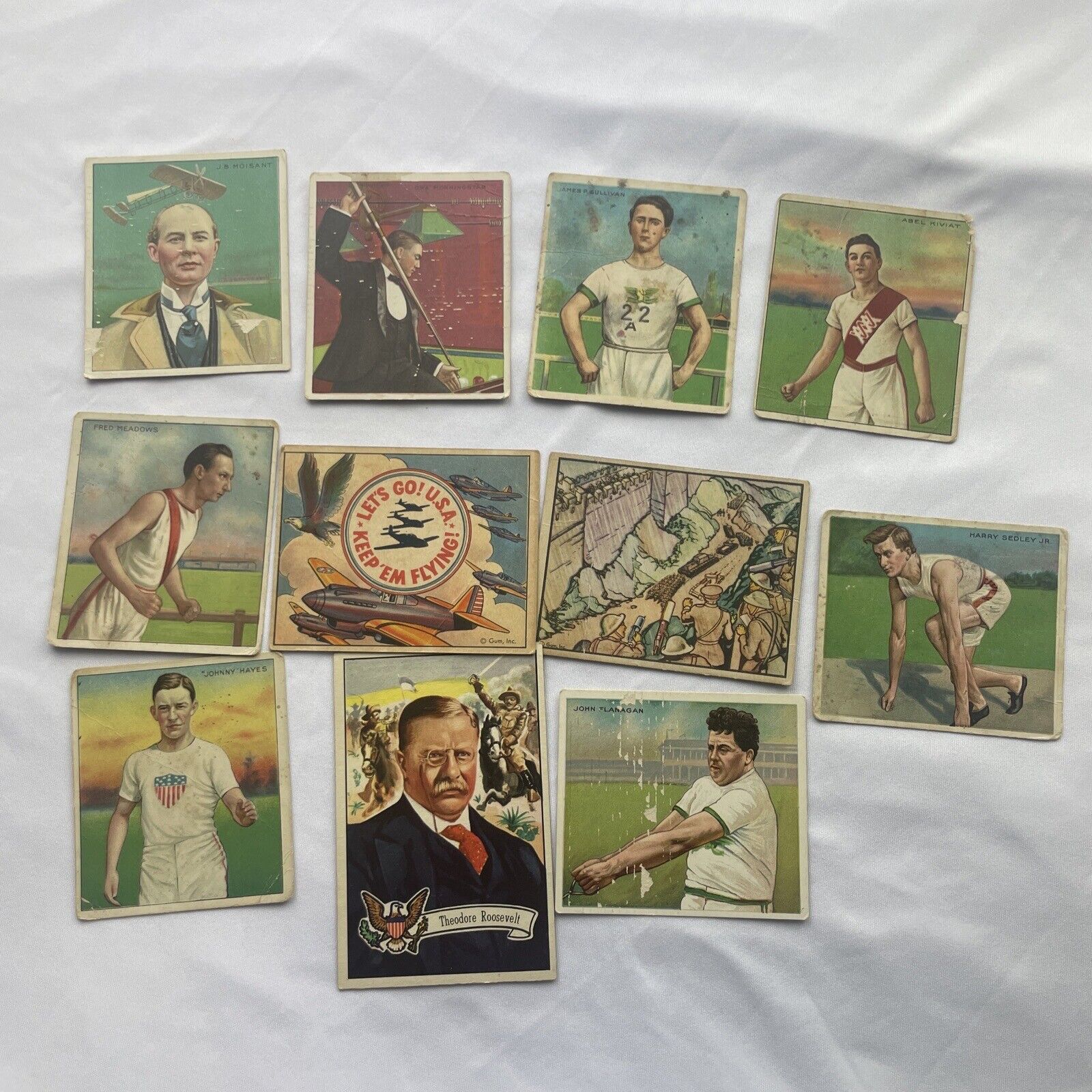 1910 Mecca & Hassan Cigarettes Cards Lot 11cards athletes & Miscellaneous
