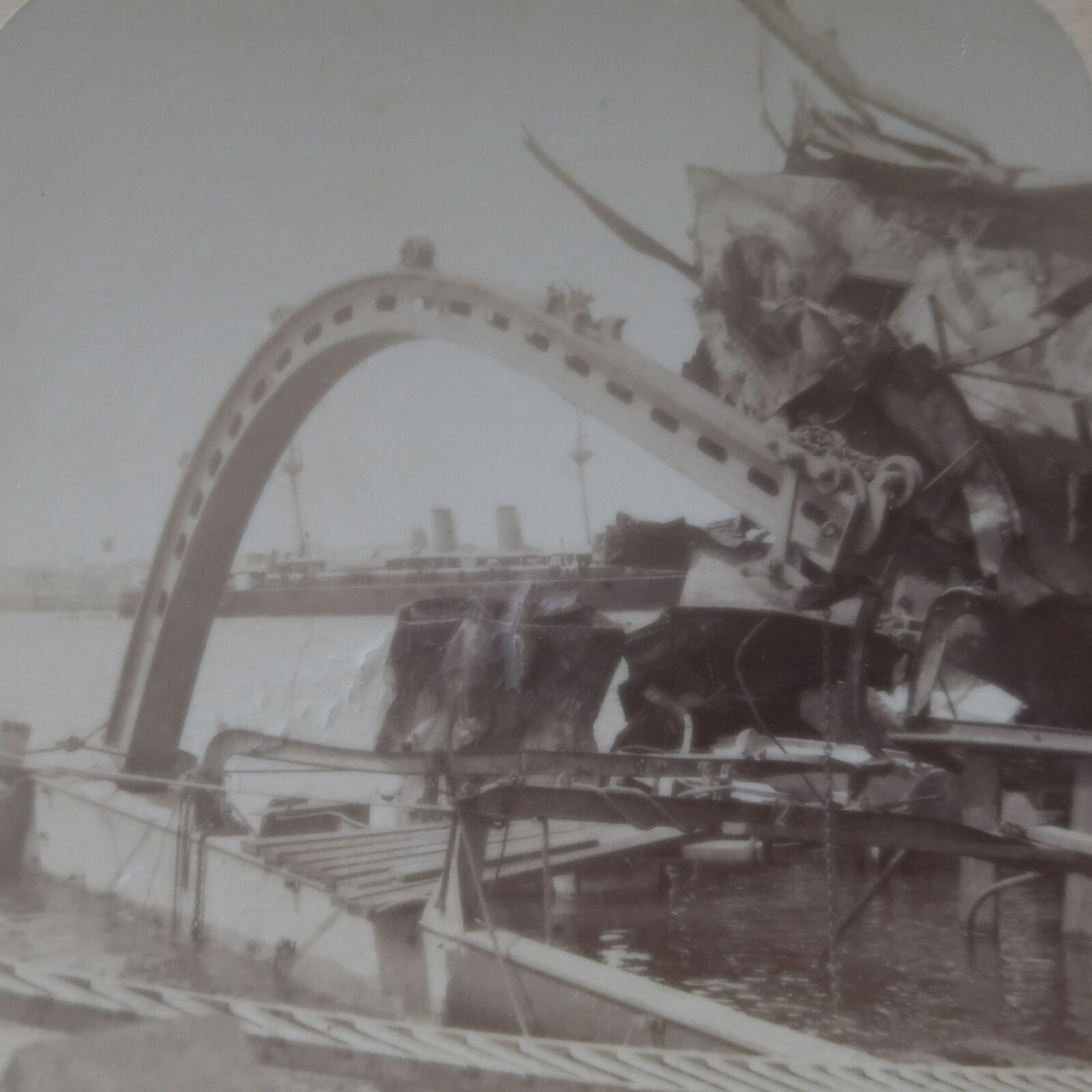 1898 Wreck of the Battleship Maine Havana Harbor Vizcaya in Background 63