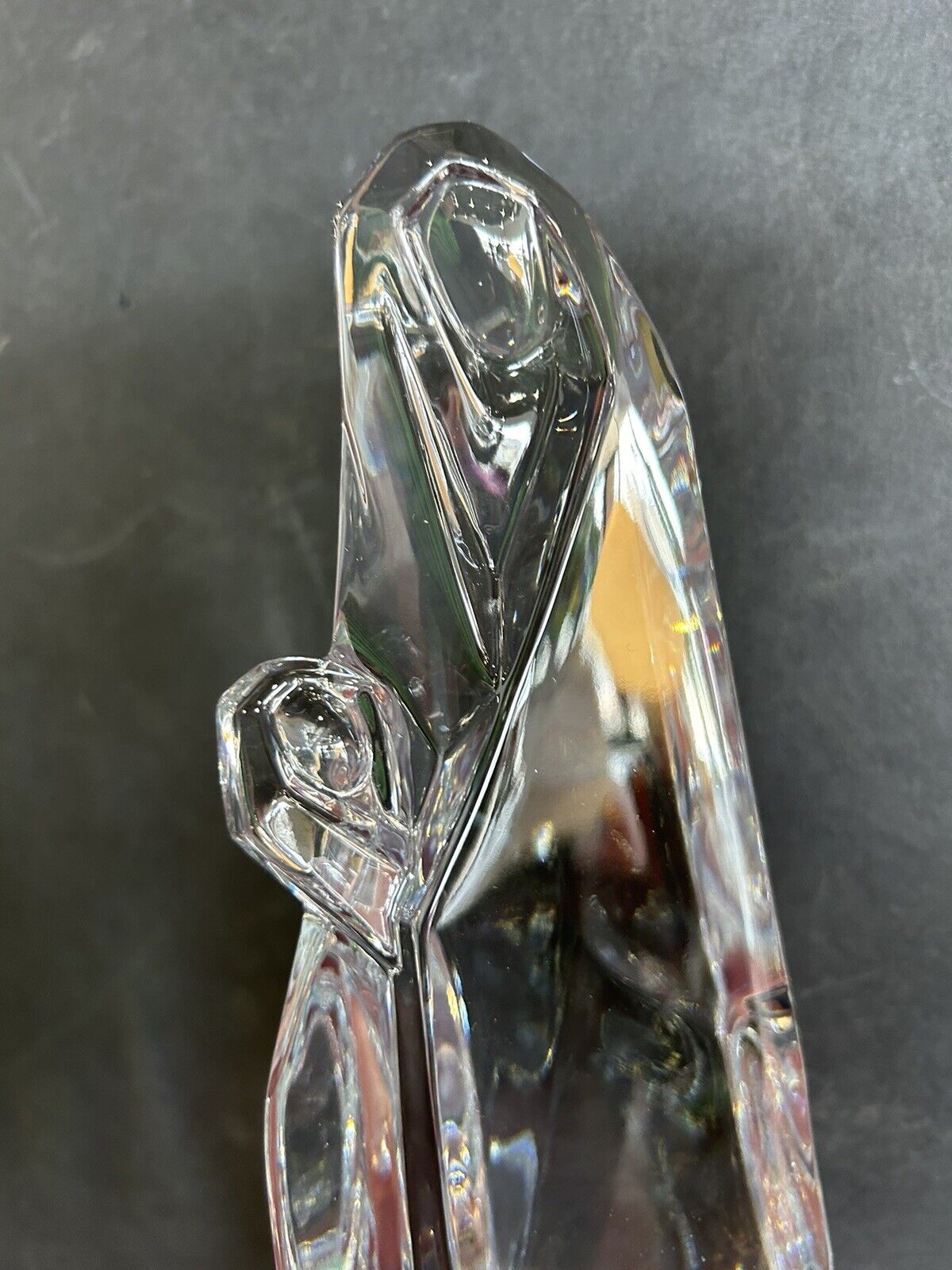 Nambe Holy Mother And Child 13 1/2” Signed Crystal Figure