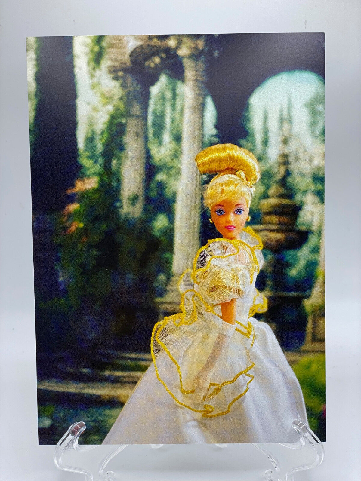 Brand New Princess Cinderella with Blue Eyes Barbie Art Print/Postcard