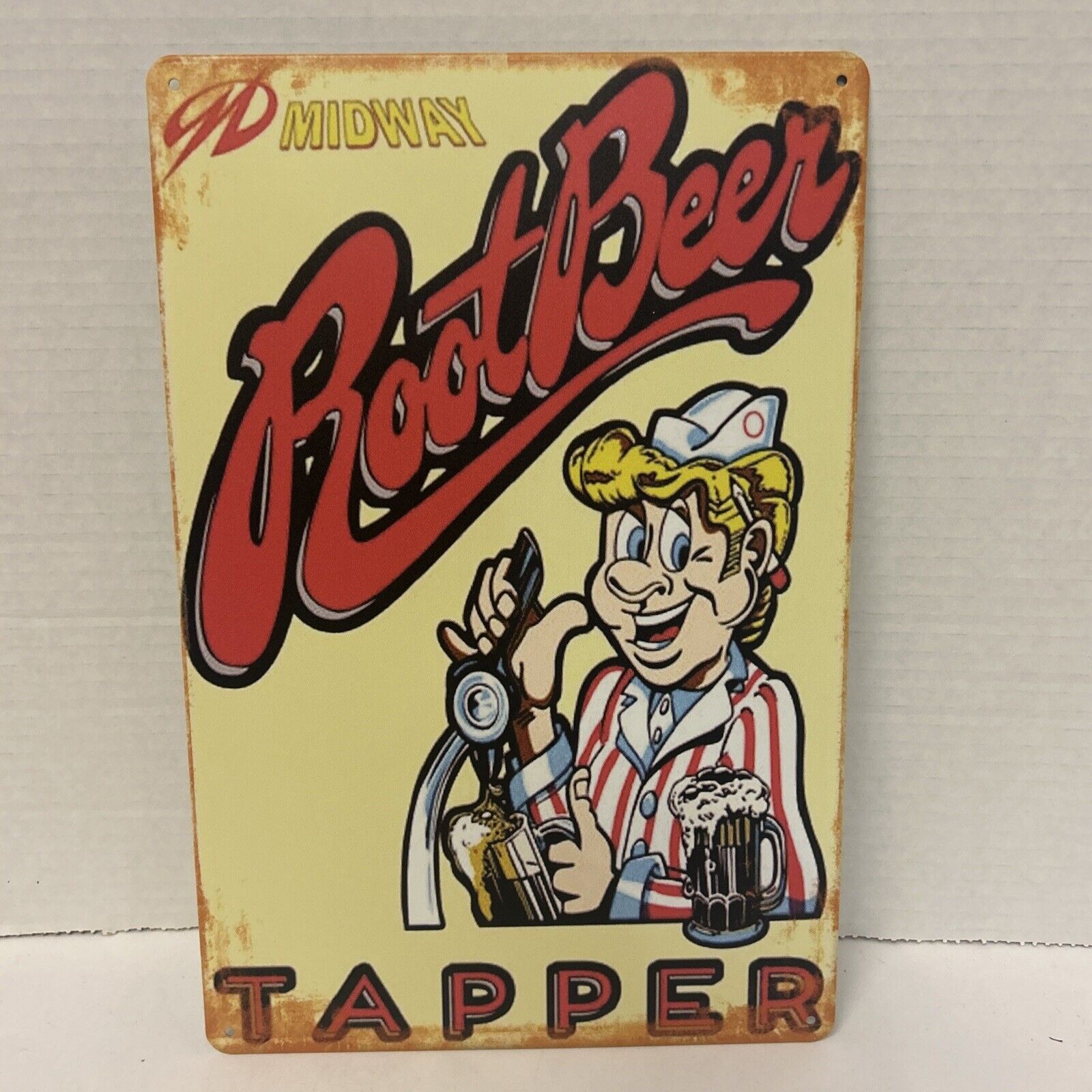 Midway root beer tapper poster