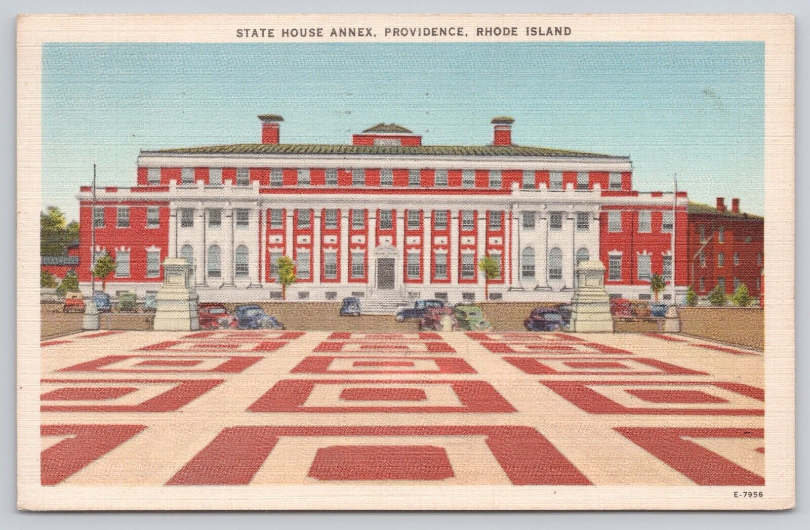 Providence Rhode Island RI - State House Annex Building Posted 1948 Postcard