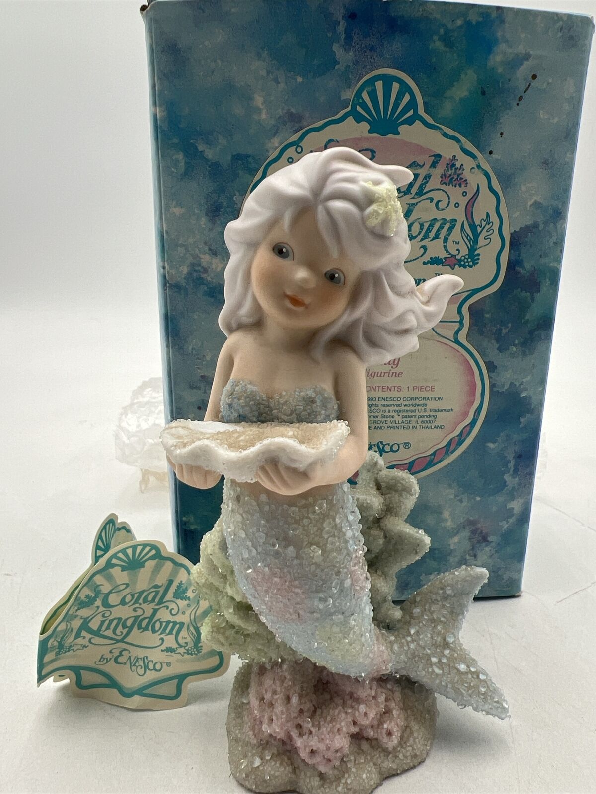 Enesco Coral Kingdom Shimmer Stone- Shelly 533106 1993 With Box 