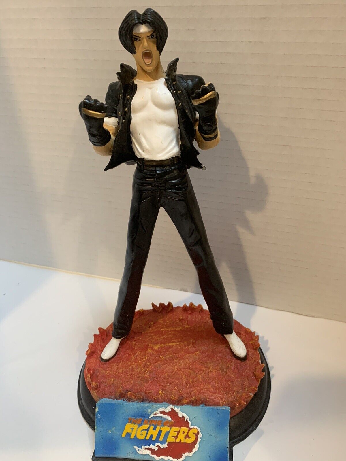 The King of Fighters 1997 Kyo Kusanagi  Scale Statue on Fiery Base