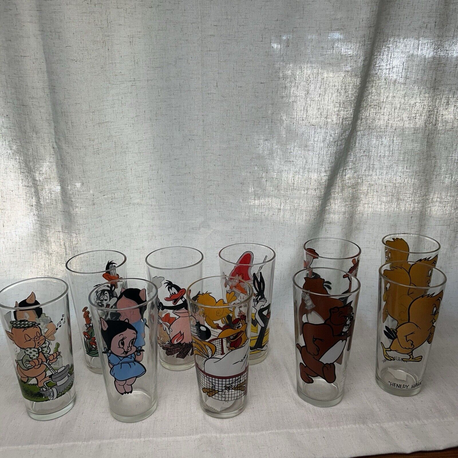 Set of 11 Vintage 1973 Looney Tunes Pepsi Warner Bros Collector Cups