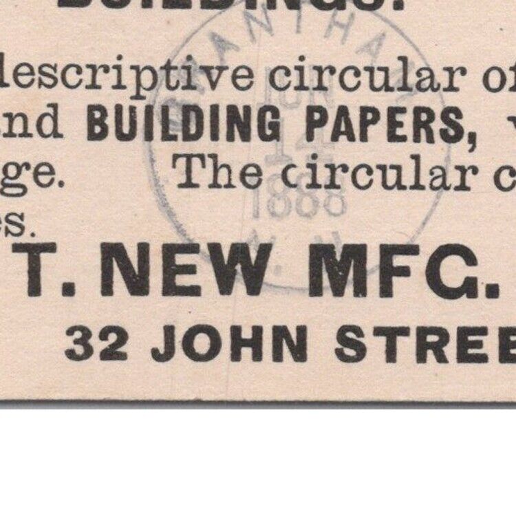 1888 Tin Shingle Roof  T New Manufacturing Co 32 John Street Brooklyn New York