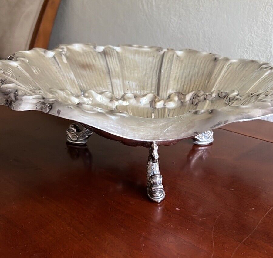 Vintage Ornate Footed Silver Plate Centerpiece