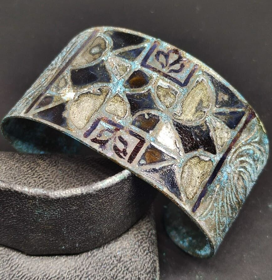 Rare Extremely Ancient Bronze Bracelet Viking Artifact Bronze Bracelet Authentic