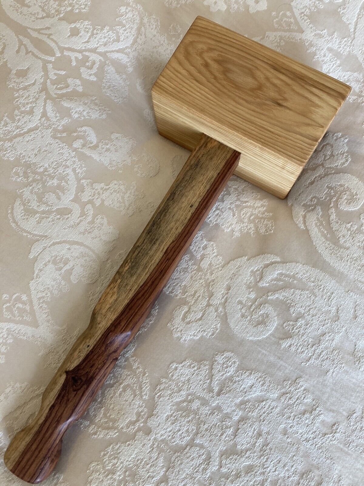 HEAVY Handcrafted Hickory and Rosewood Mallet