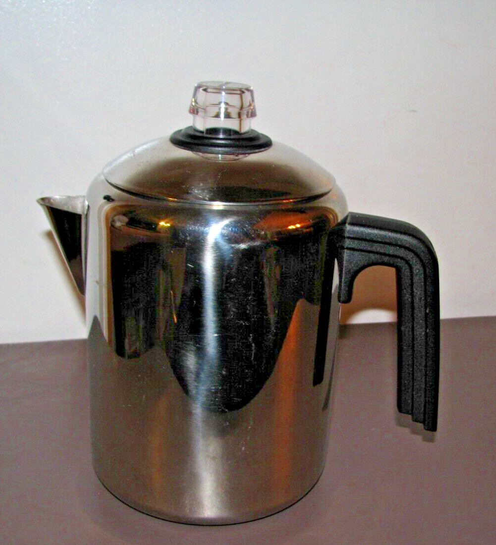 Farberware Stove Top Percolator Stainless Steel 8 Cup #17680 Great for Camping