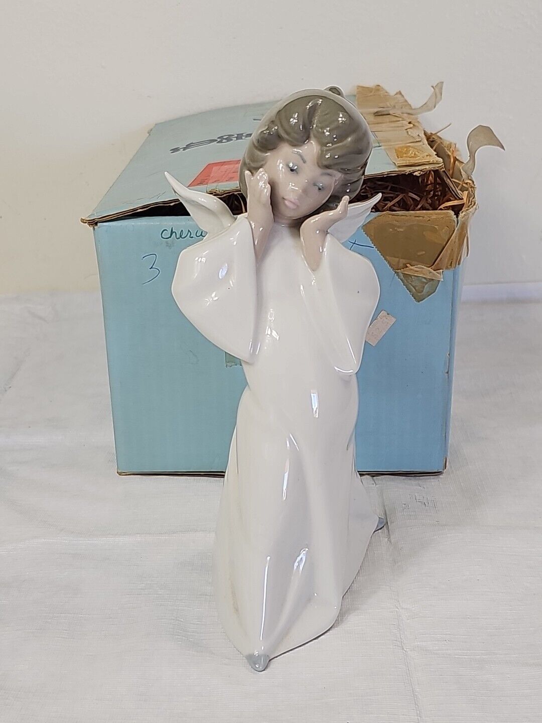 LLADRO MIME ANGEL Figurine 4959 Retired Original Box Small Chip On Wing Tip 
