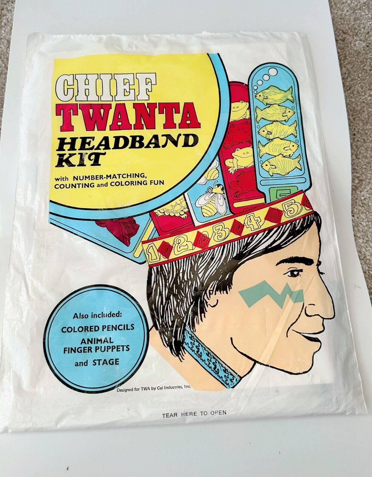 1973 TWA Airline - Chief Twanta Headband Kit - NIB Native American/Am. Indian