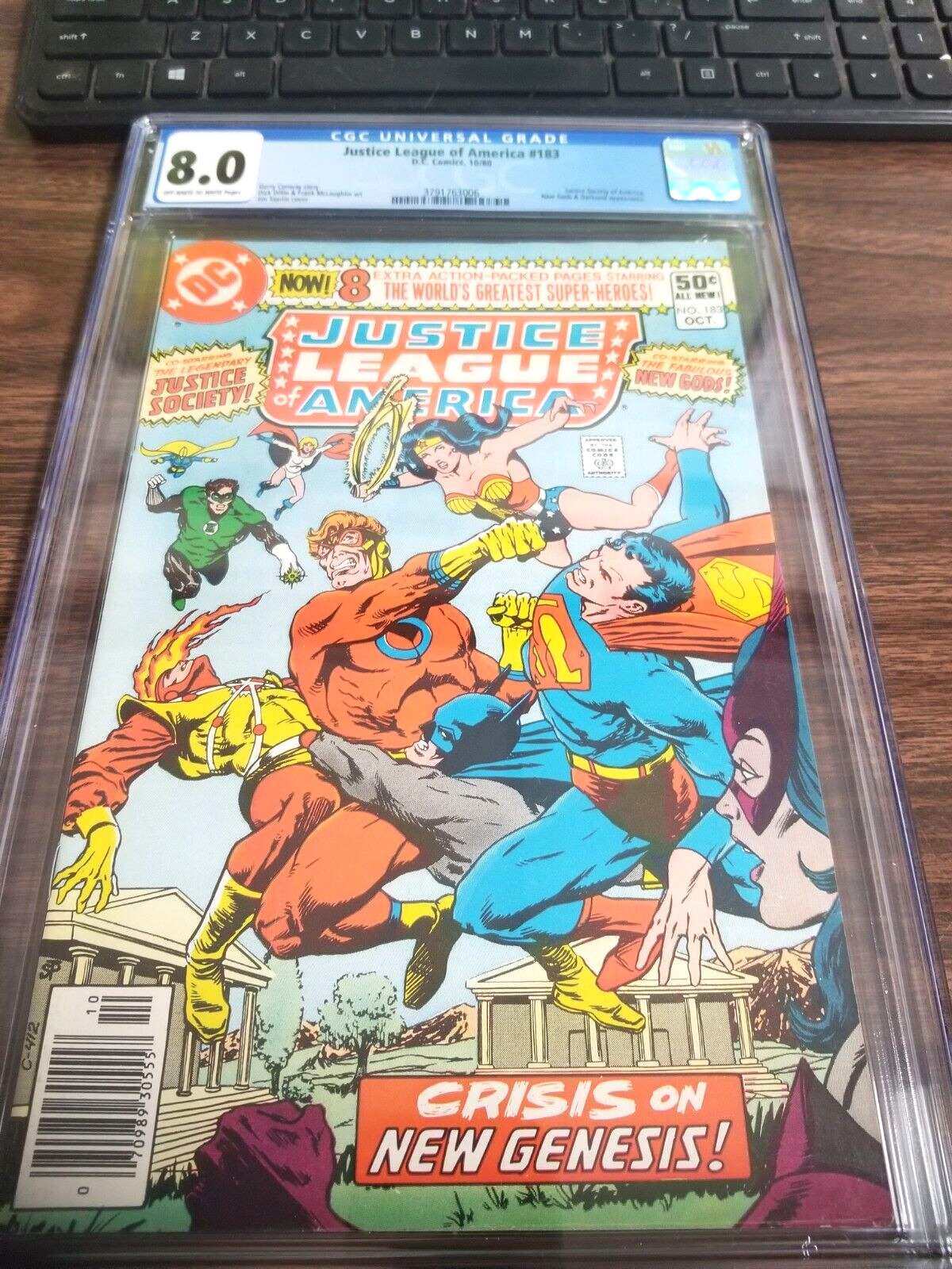 1980 JUSTICE LEAGUE of AMERICA DC COMICS #183 SUPERMAN (CGC 8.0)