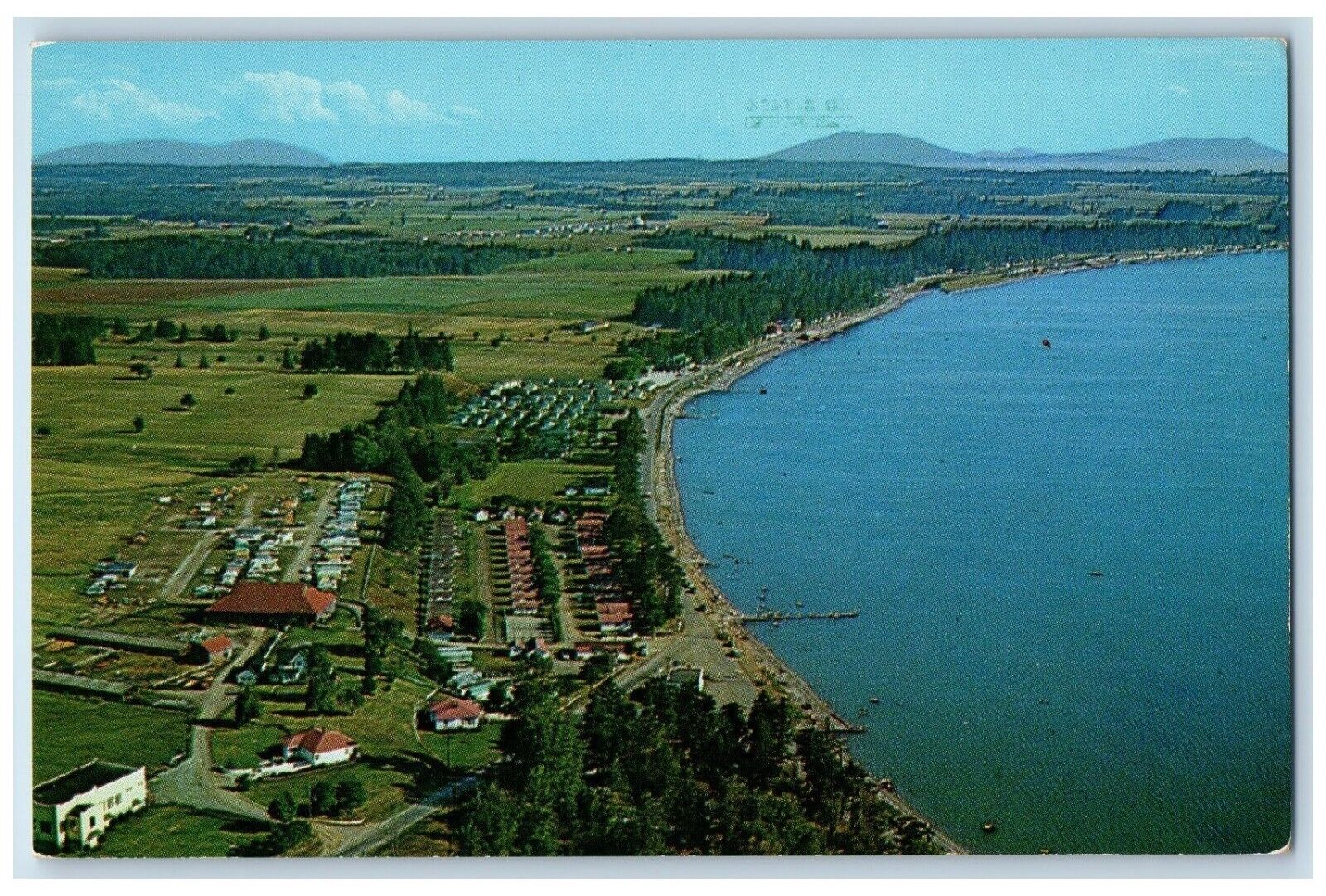 c1960's Aerial View Of Bay Center Resort Blaine Washington WA Vintage Postcard