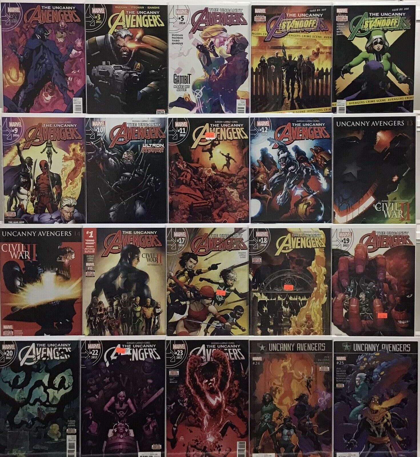  Marvel Comics - Uncanny Avengers 3rd Series - Comic Book Lot Of 20