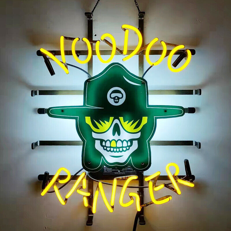 Voodoo Ranger IPA Glass Neon Beer Sign Light Bar Gift Visual Wall 15\