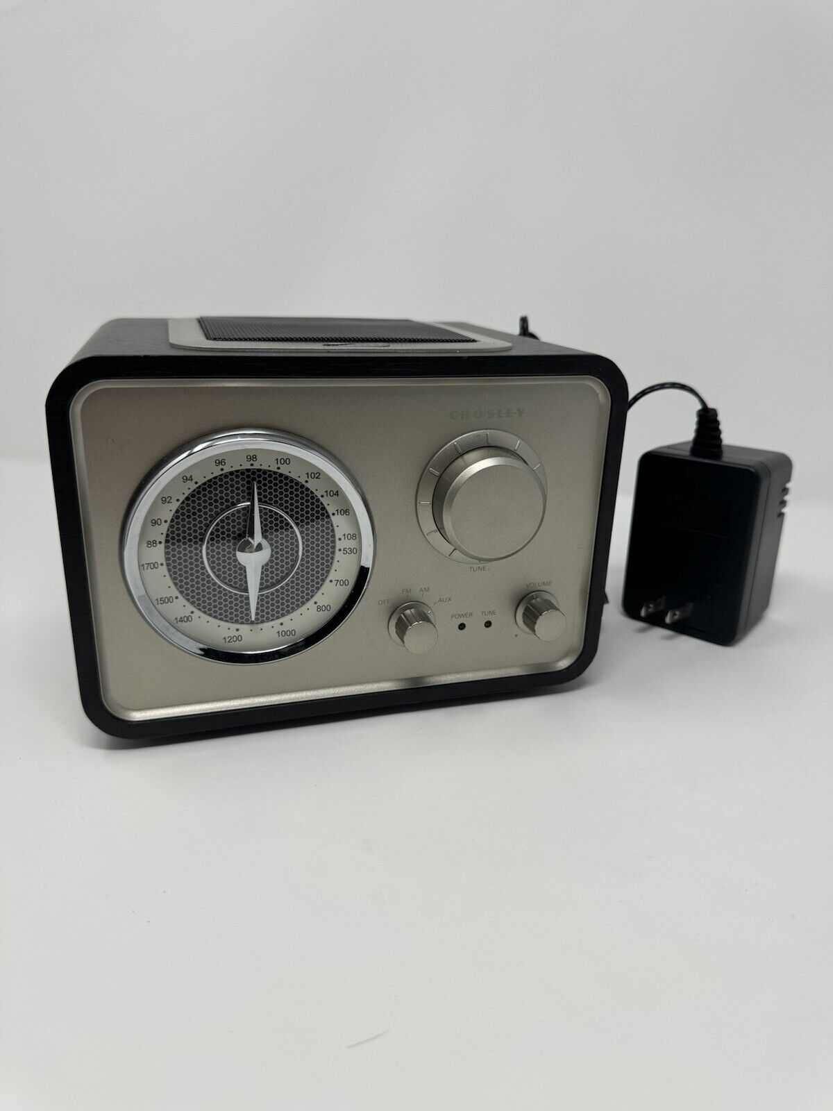 Crosley Solo Retro Mid-Century Style Radio AM/FM Receiver Dark Wood w/ PowerCord