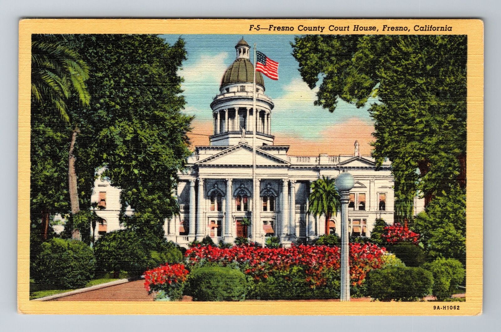 Fresno CA-California, Fresno County Court House, Antique, Vintage Postcard