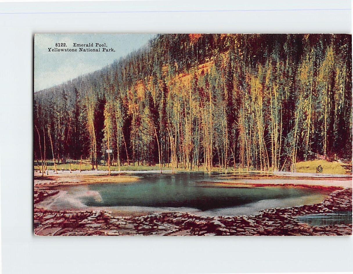 Postcard Emerald Pool Yellowstone National Park Wyoming USA
