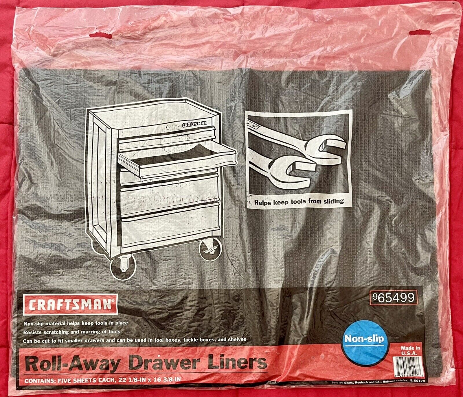 Vintage Craftsman Roll-Away Drawer Liners 965499 Made in USA Brand New NOS 🔥