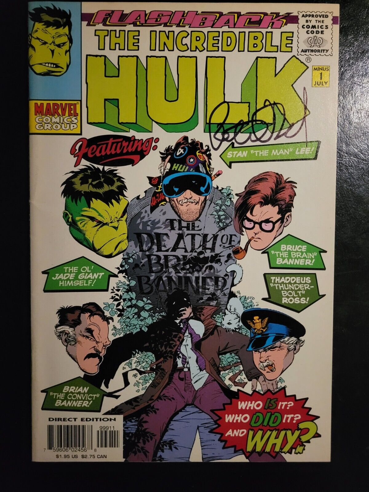 The Incredible Hulk -1 NM 9.2+ Copy, **Signed By Peter David** Marvel Comics
