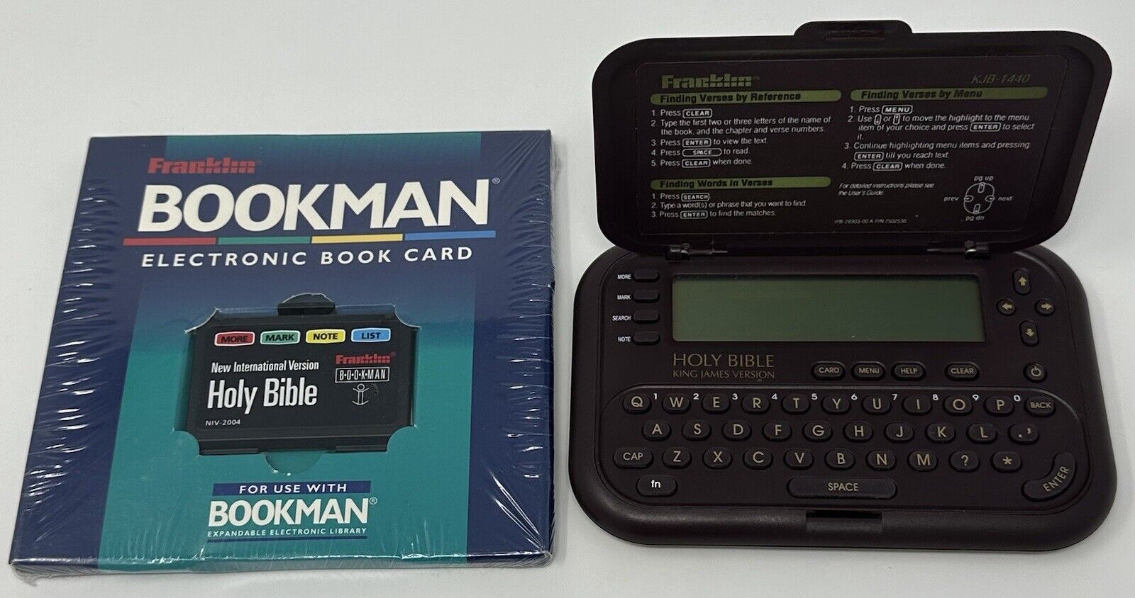 Franklin Bookman Electronic Holy Bible Reader With New Sealed Book Cartridge