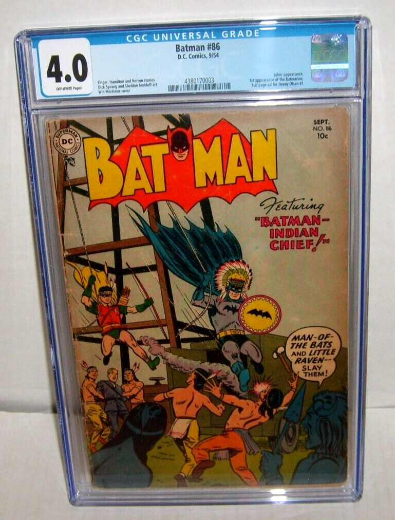 BATMAN # 86 CGC 4.0 OW First appearance of the Batmarine 1954 Golden Age Comic
