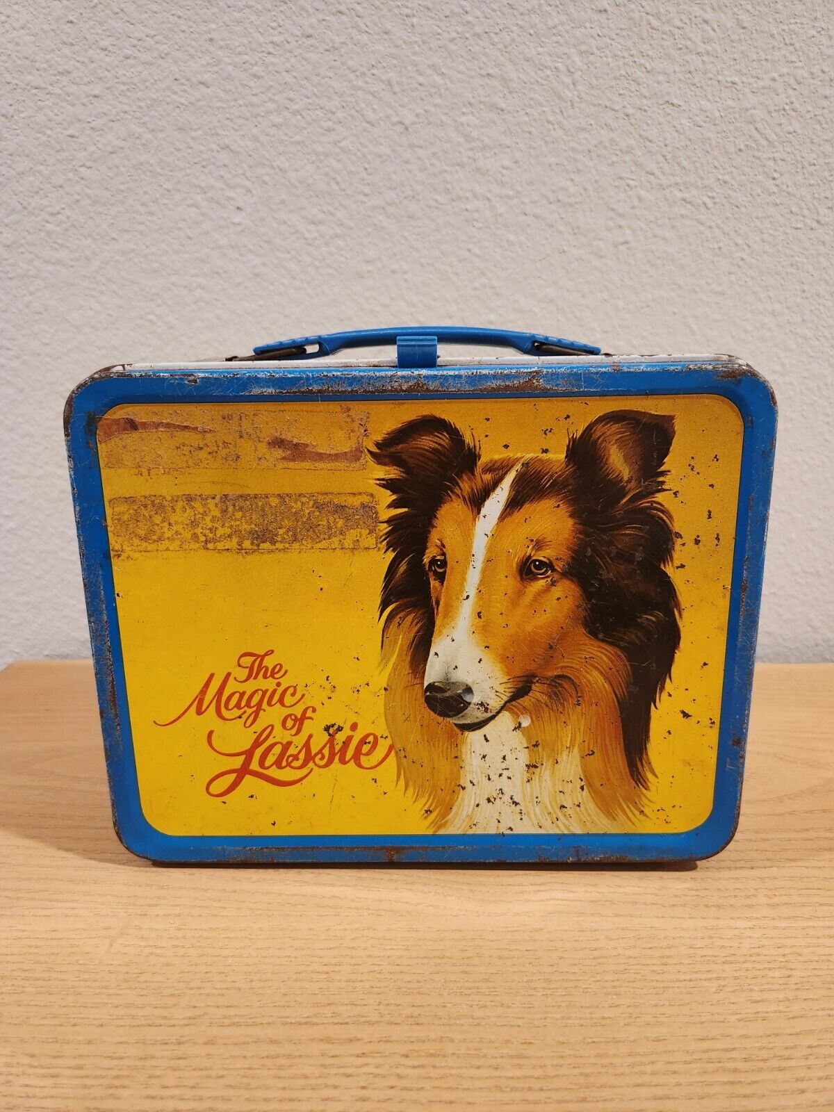 LASSIE Vintage 1978 Pre-Owned Metal Lunch Box Tote W/NO Thermos 