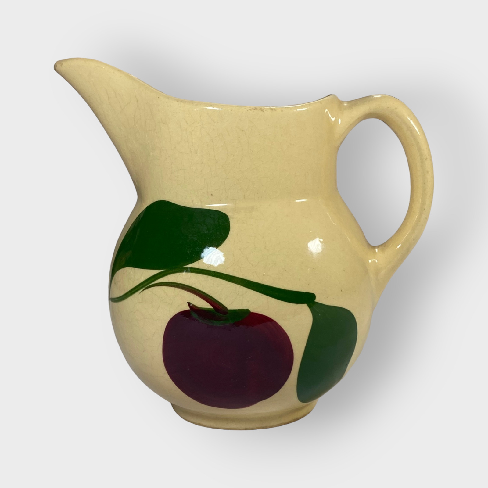 Watt Pottery Apple Pitcher | # 15 | Two Leaf | 1950s