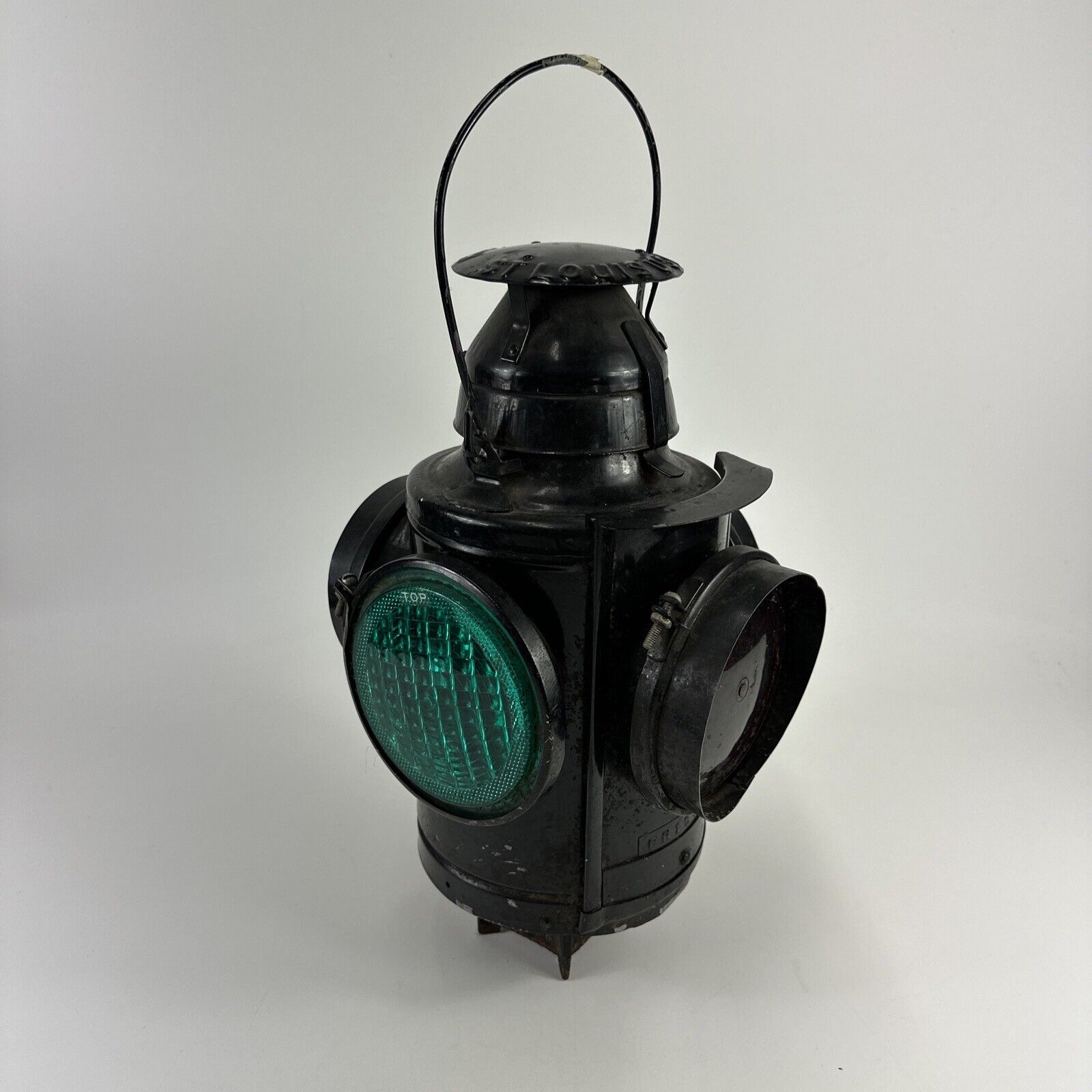 Vintage 1940s Handlan Caboose St. Louis 4 Way Railroad Switch Lantern
