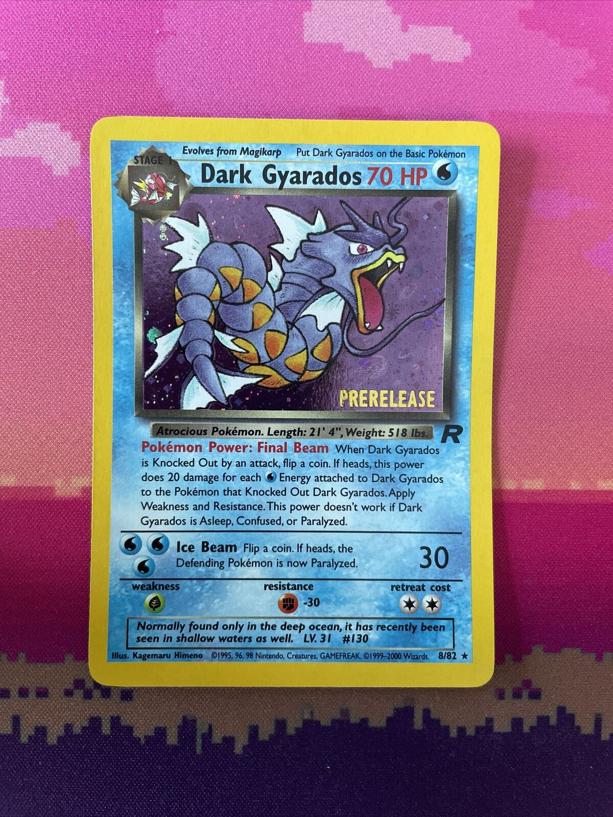 Pokemon Card Dark Gyarados Team Rocket Prerelease 8/82 Near Mint 