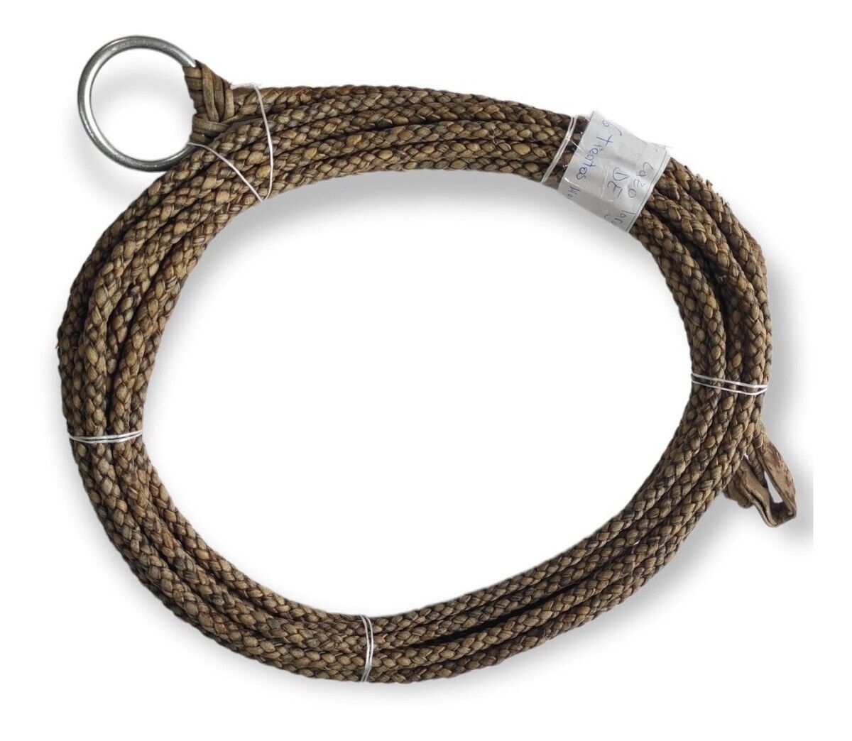 BRAIDED RAWHIDE 46' LARIAT Lasso Rodeo Ranch Argentinian Gaucho Leather Western