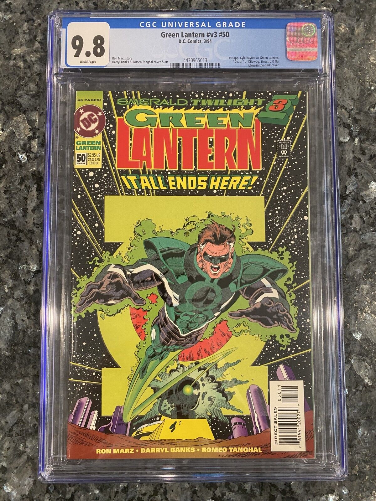 Green Lantern #50 (v3) - CGC 9.8 White Pages - Glow-in-the-Dark Cover
