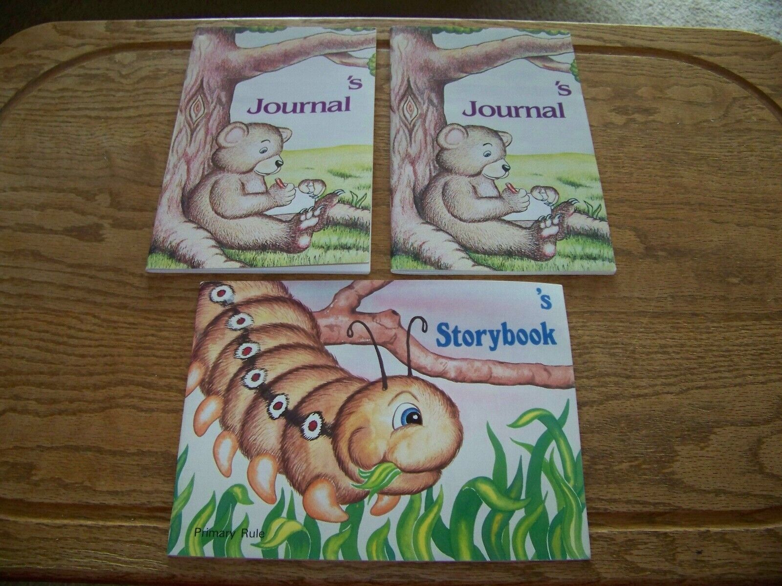 NEW LOT OF 3 VTG CHILDS KIDS WRITING PRIMARY RULE TABLET JOURNAL BOOKLETS NWOT