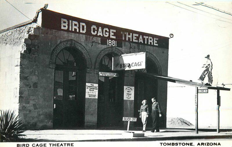 Bird Cage Theatre Tombstone Arizona 1940s RPPC Photo Postcard Western 21-2923