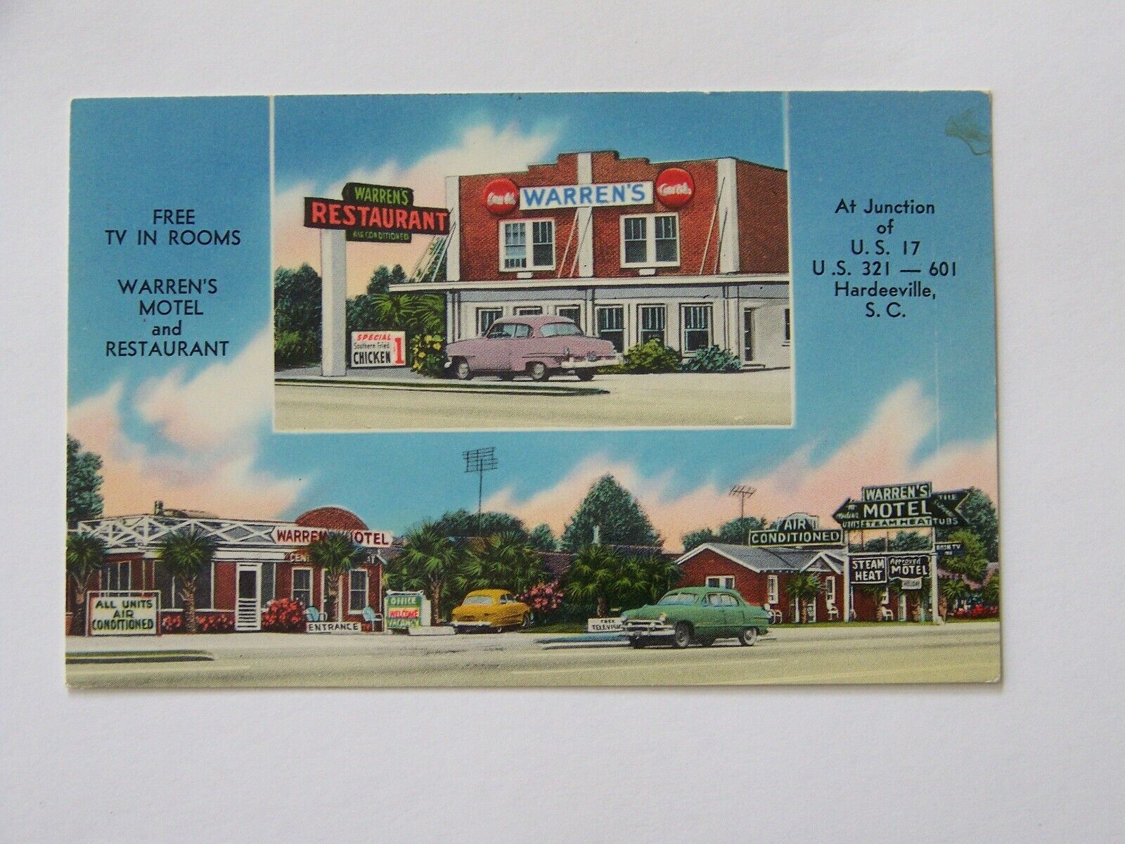 Hardeeville South Carolina SC Warren\'s Motel and Restaurant