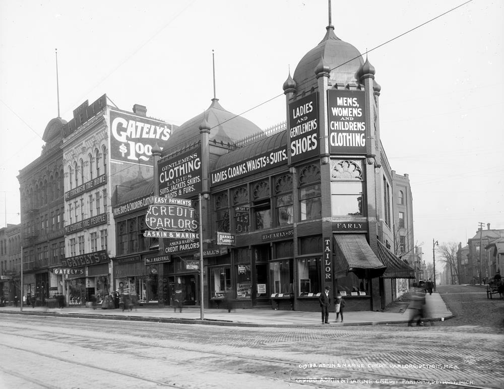1906 Askin & Marine Credit Parlors,Detroit Old Photo 8.5\