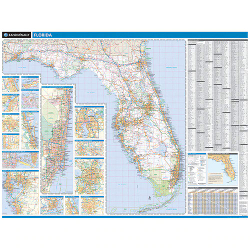 PROSERIES WALL MAP: FLORIDA STATE (R)