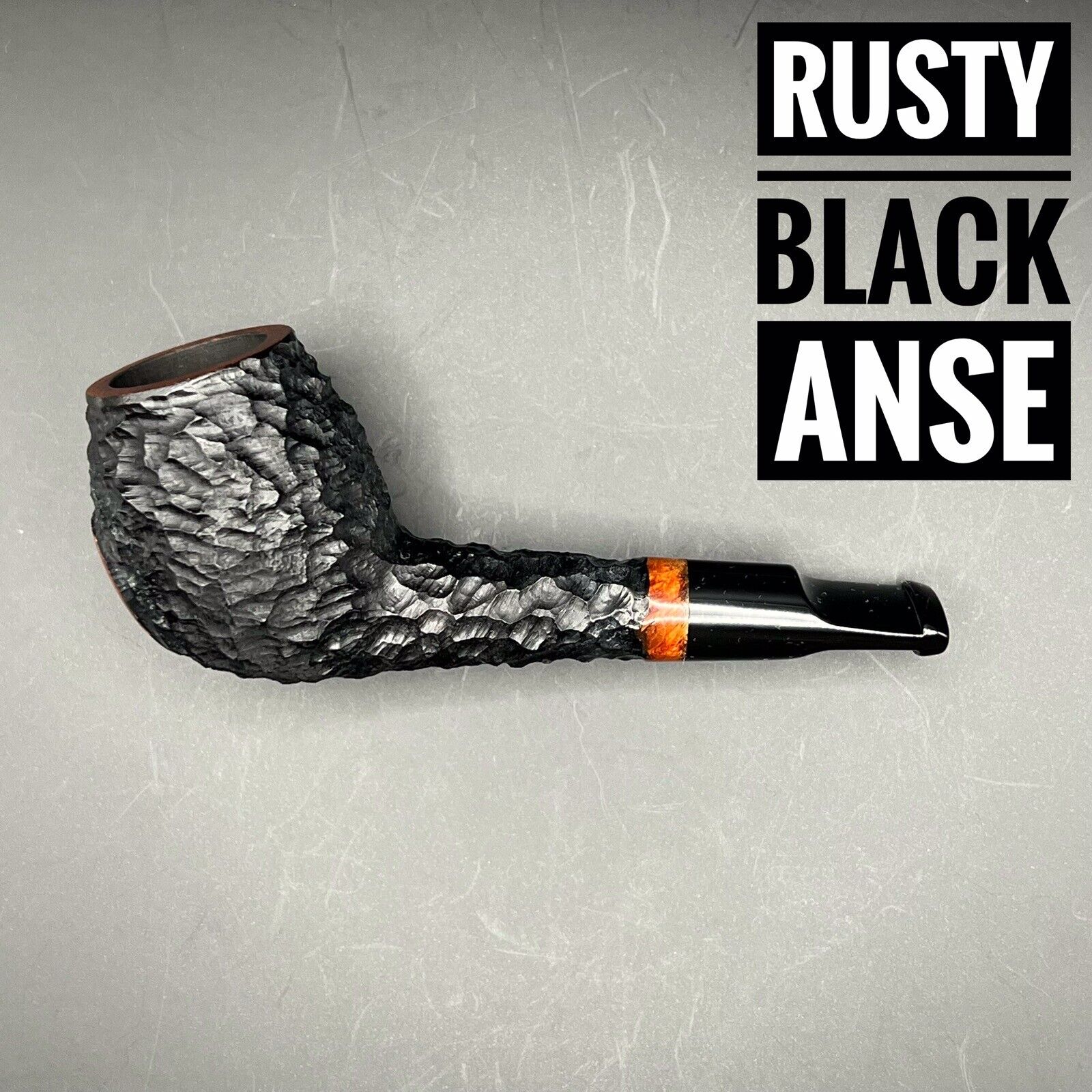 Dagner Pipes CWA Rusticated Black Devil Anse Tobacco Pipe Briar New Unsmoked