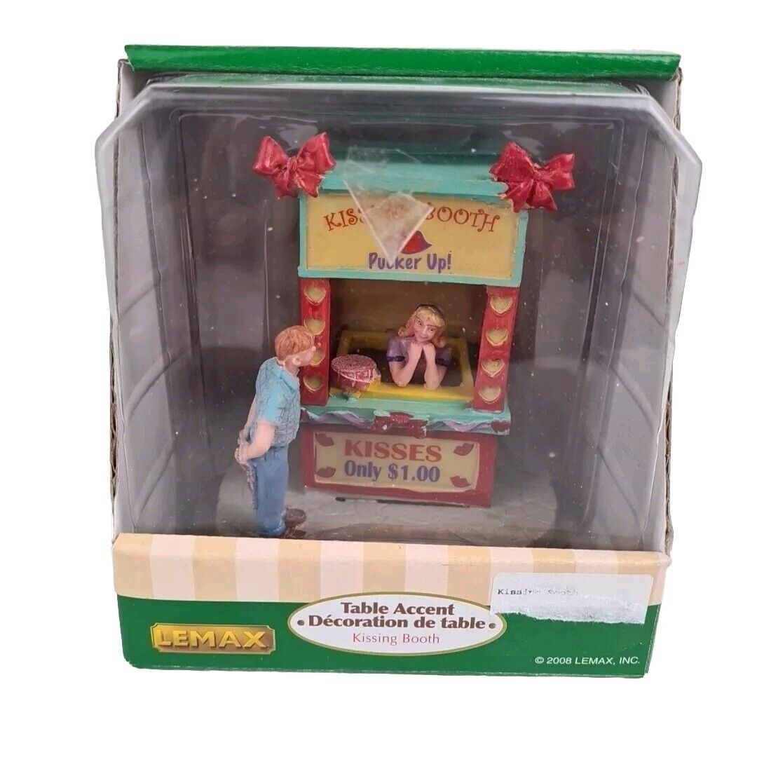 🚨 Lemax Village Collection 2008 Kissing Booth Pucker Up Figure RETIRED 83692 