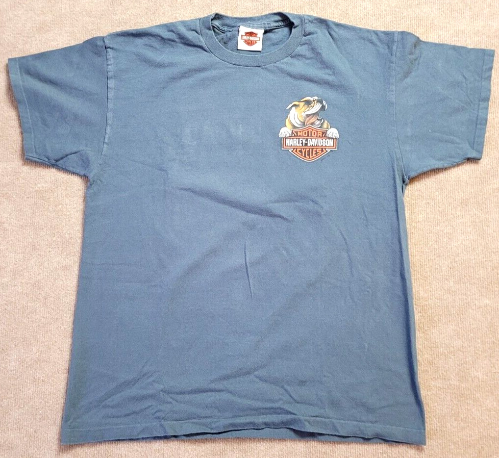 HARLEY-DAVIDSON SHIRT ROCKY TOP TENNESSEE GRAY COTTON LARGE SHORT SLEEVE MENS