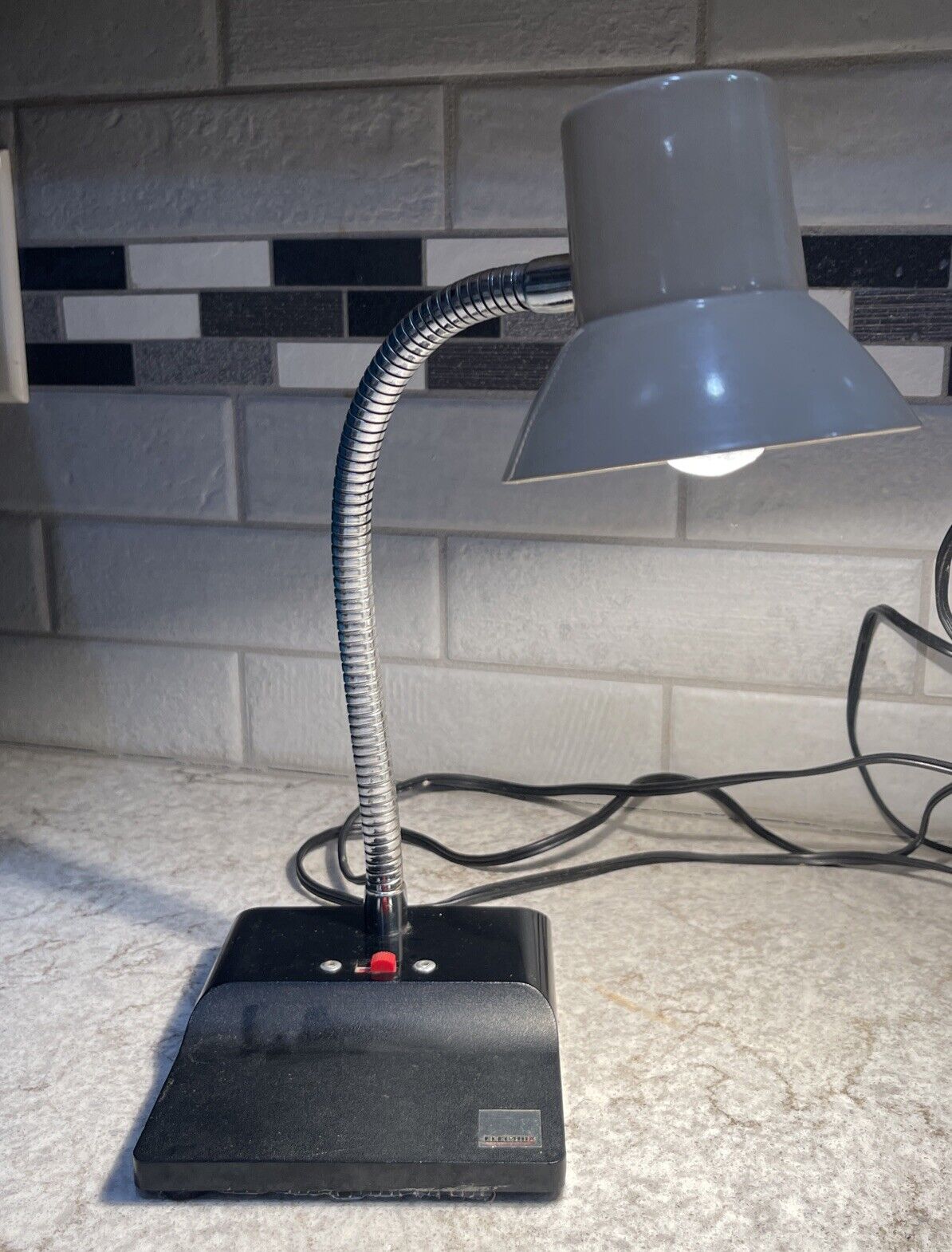Vintage Electrix Small Gooseneck Flexible Table Desk Lamp Light  Mid-century