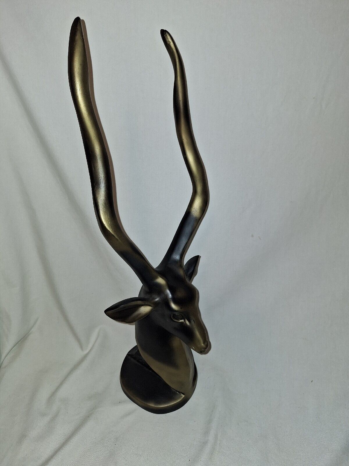 Vintage Brass Gazelle Antelope Statue Sculpture  Art Hunting Design